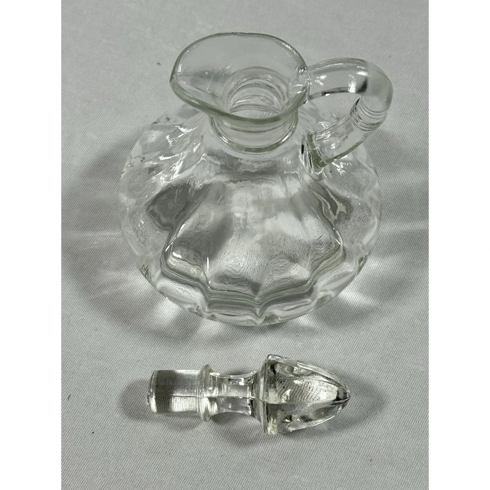 Vintage Imperial Handcrafted Clear Glass‎ Cruet 4